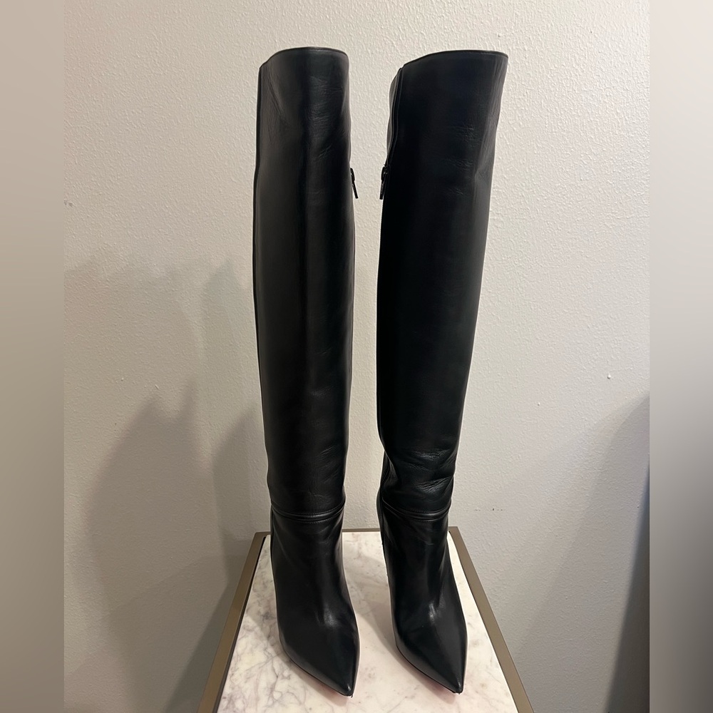 Authentic Christian Louboutin leather knee high boots size 36.5